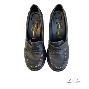 Sensible beauty: Cloudwalkers leather Oxford heel loafer. Wide width